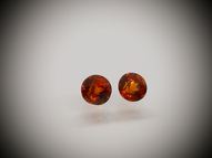 Pair of spessartine garnet 1.37 ct 4.5 х 3.6 mm