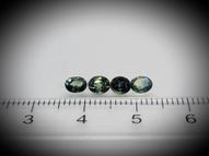 Bluish-green sapphire set 4 pcs. 1.44 ct 4.5х3.5 mm