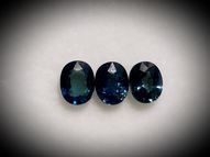 Unheated blue sapphire oval set 1.34 ct 5x4 mm