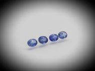 Unheated blue sapphire set 0.86 ct 4 pcs. 5х4 mm