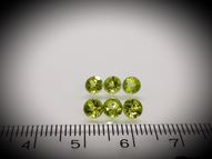 Peridot set 6 pcs 2.22 ct 4.6 mm