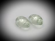 Prasiolite pair 10.99 ct 14x10 mm