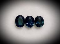 Unheated blue sapphire oval set 1.34 ct 5x4 mm