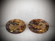 Imperial topaz pair 12.89 ct 14 х 10 mm