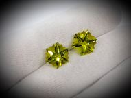 Pair of lemon quartz 8.80 ct 12.4х11 mm