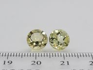 Lemon quartz pair 3.49 ct 8 mm