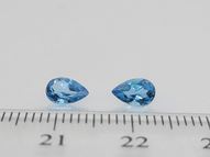 Blue topaz pair 1.00 ct 6х4 mm