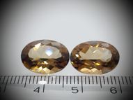 Imperial topaz pair 12.89 ct 14 х 10 mm