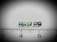 Green sapphire set 5 pcs. 0.49 ct 2.2-2.6 mm