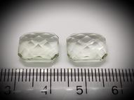 Prasiolite pair 7.85 ct 12x10 mm