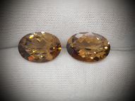 Imperial topaz pair 12.89 ct 14 х 10 mm