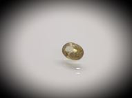 UNheated light yellow sapphire 1.37 ct 7.3х5.3 mm (color change)