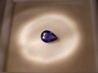 Unheated blue sapphire pear 0.58 ct 6.4х4.7 mm (color change)