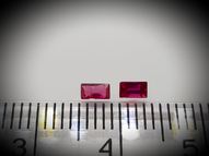 Unheated ruby pair 0.24 ct 3.6x2.1 mm