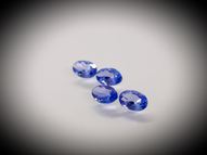 Oval tanzanite set 1.41 ct 6x4 mm