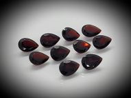 Garnet set Pears 10 pcs. 8.98 ct 7х5 mm