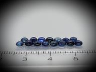 Blue sapphire cabochon set 3.82 ct 15 pcs. 3.3-3.5 mm