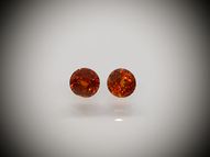 Pair of spessartine garnet 1.37 ct 4.5 х 3.6 mm