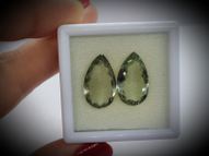 Prasiolite pair 16.55 ct 18.7х11.2 mm