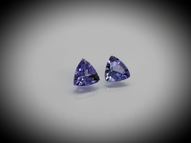 Tanzanite trillion pair 0.81 ct 5 mm