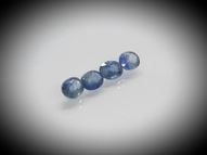  Blue Unheated sapphire set 0.91 ct 5х4 mm