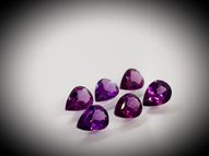 Rhodolite set 4.42 ct 7x5 mm