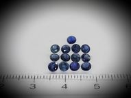 Round blue sapphire set 13 pcs. 3.00 ct 3.5 mm