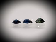 Unheated blue sapphire set 1.16 ct 