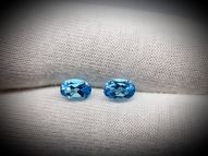 Blue topaz pair 2.03 ct 7x5 mm