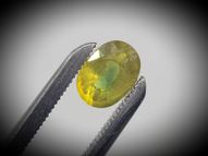 Unheated sapphire yellow with blue 2.25 ct 9х6.6 mm