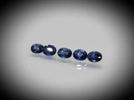 Blue sapphire set 5 pcs. 1.10 ct 4х3 mm