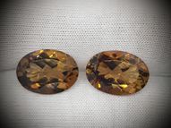 Imperial topaz pair 12.89 ct 14 х 10 mm