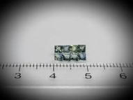 Bluish-green sapphire set 8 pcs. 0.99 ct 2.4 mm