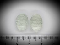 Prasiolite pair 10.99 ct 14x10 mm