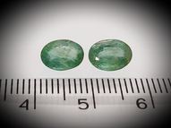 Emerald pair 2.46 ct 8 x 6 mm