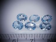 Blue topaz set 8.98 ct 8х6 mm