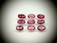 Tourmaline rubellite set 9 pcs. 2.12 ct 5x3 mm