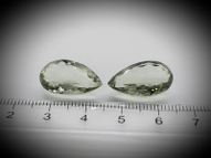 Prasiolite pair 16.55 ct 18.7х11.2 mm