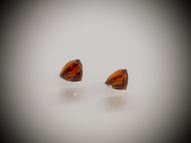 Pair of spessartine garnet 1.37 ct 4.5 х 3.6 mm