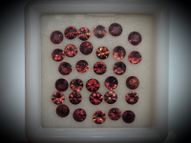  Unheated red sapphire set 2.81 ct 32 pcs. 2.5 mm