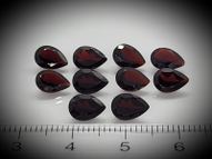 Garnet set Pears 10 pcs. 8.98 ct 7х5 mm