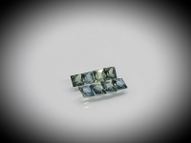 Bluish-green sapphire set 8 pcs. 0.99 ct 2.4 mm