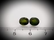 Green sapphire pair 2.90 ct 7х6 mm