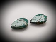 Turquoise pair 8.38 ct 16.3x10.8 mm