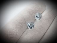 Aquamarine pair 3.05 ct 7.6 mm