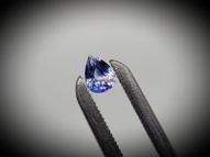 Blue & white sapphire pear 0.52 ct 5.5х4.2 mm