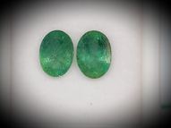 Emerald pair 2.46 ct 8 x 6 mm