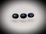 Unheated blue sapphire oval set 1.25 ct 5x4 mm