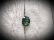 Unheated bluish-green sapphire 0.72 ct 6.5х4.9 mm