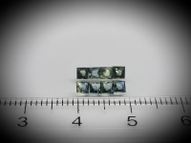 Bluish-green sapphire set 8 pcs. 0.99 ct 2.4 mm